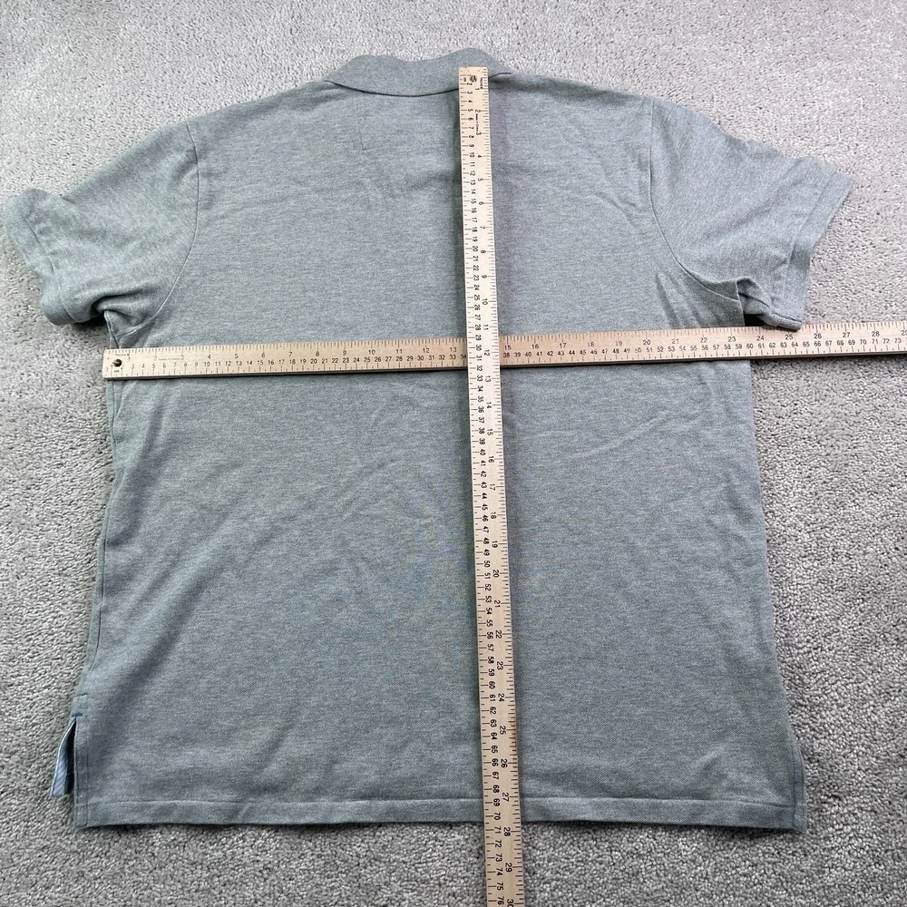 Southern Tide Polo Shirt Mens XL Grey Skipjack Pique Cotton Rugby Coastal Preppy